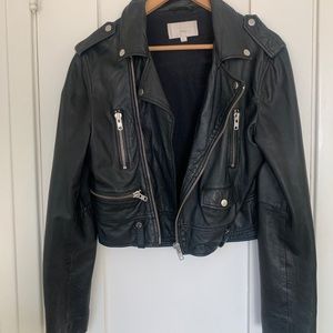 Walter Baker Black geniune Leather Jacket